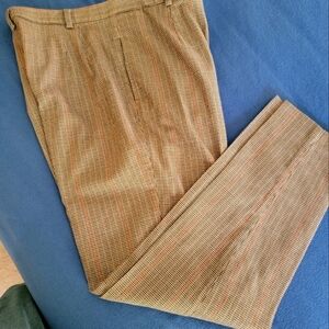 Women's Tan Checkered Pants